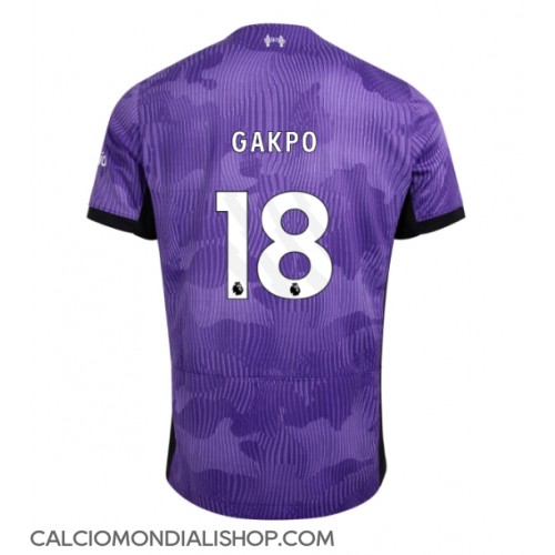 Maglie da calcio Liverpool Cody Gakpo #18 Terza Maglia 2023-24 Manica Corta
